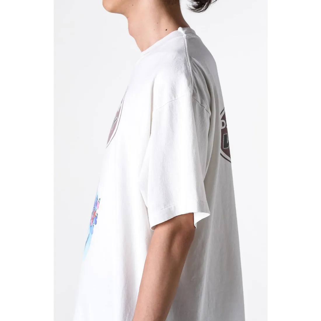 SAINT Mxxxxxx VANITY SS TEE/WHAT Jesus Butterfly Print Short Sleeve Off-White S-XL Cylindrical No Side Seam Fabric 220g High Weight OE Yarn ⚠️Note: It’s almost meaningless if it is not a cylindrical fabric Customized CPFM co-branded main mark/wash mark/little angel anti-counterfeiting label Original-level printing manufacturer Top purchasing level